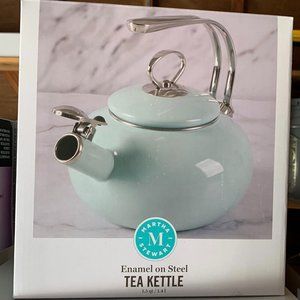 MARTHA STEWART 1.5 Q ENAMEL ON STEEL TEA KETTLE